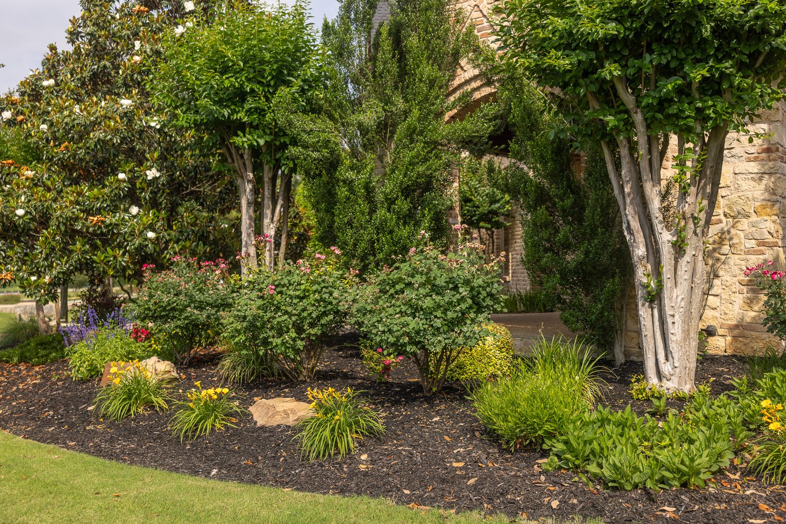 landscape beds in front of house
