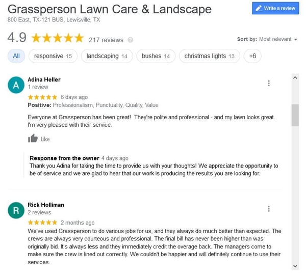Grassperson Lawn Care Reviews