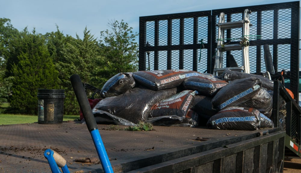 Mulch ready to be laid