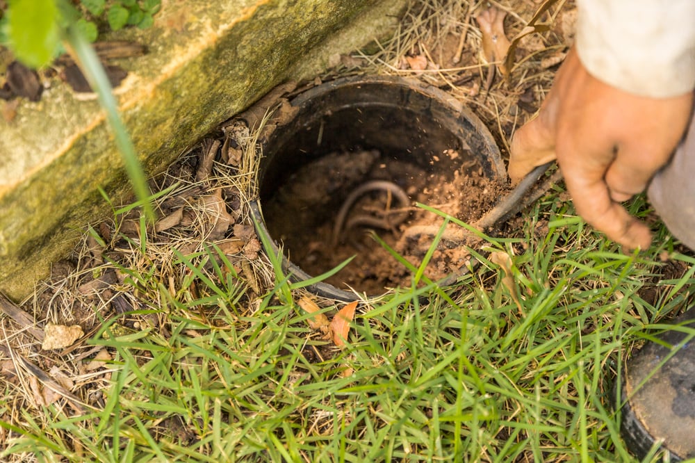 irrigation system being repaired