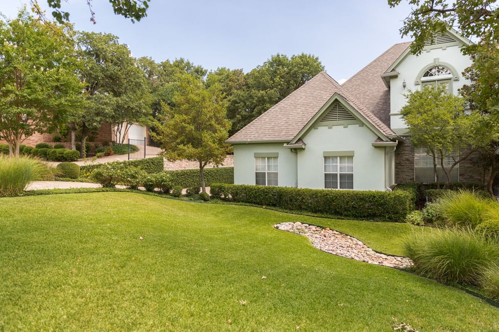 healthy lawn after top dressing