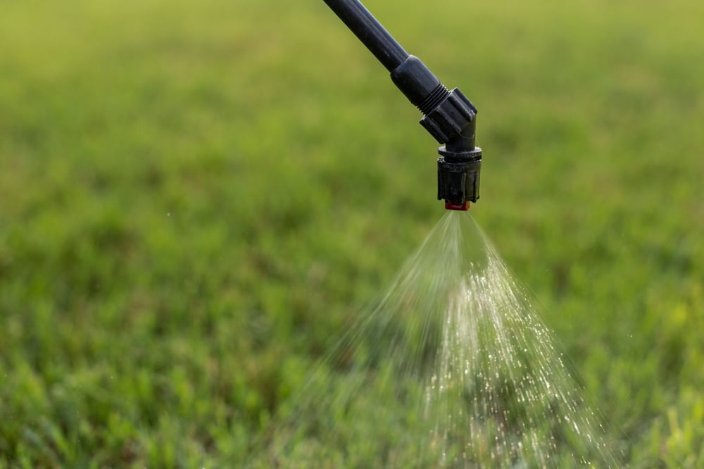 spot treating for weeds
