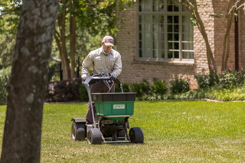 lawn technician ride on spreader granular 6