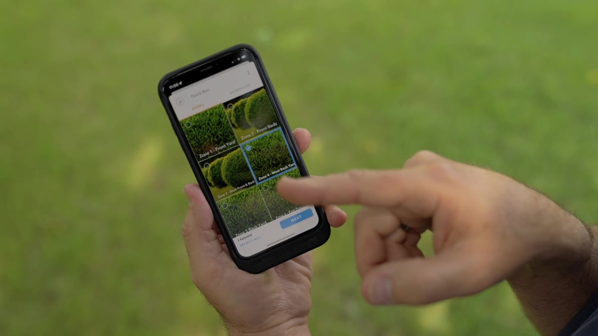 smart irrigation system app on phone