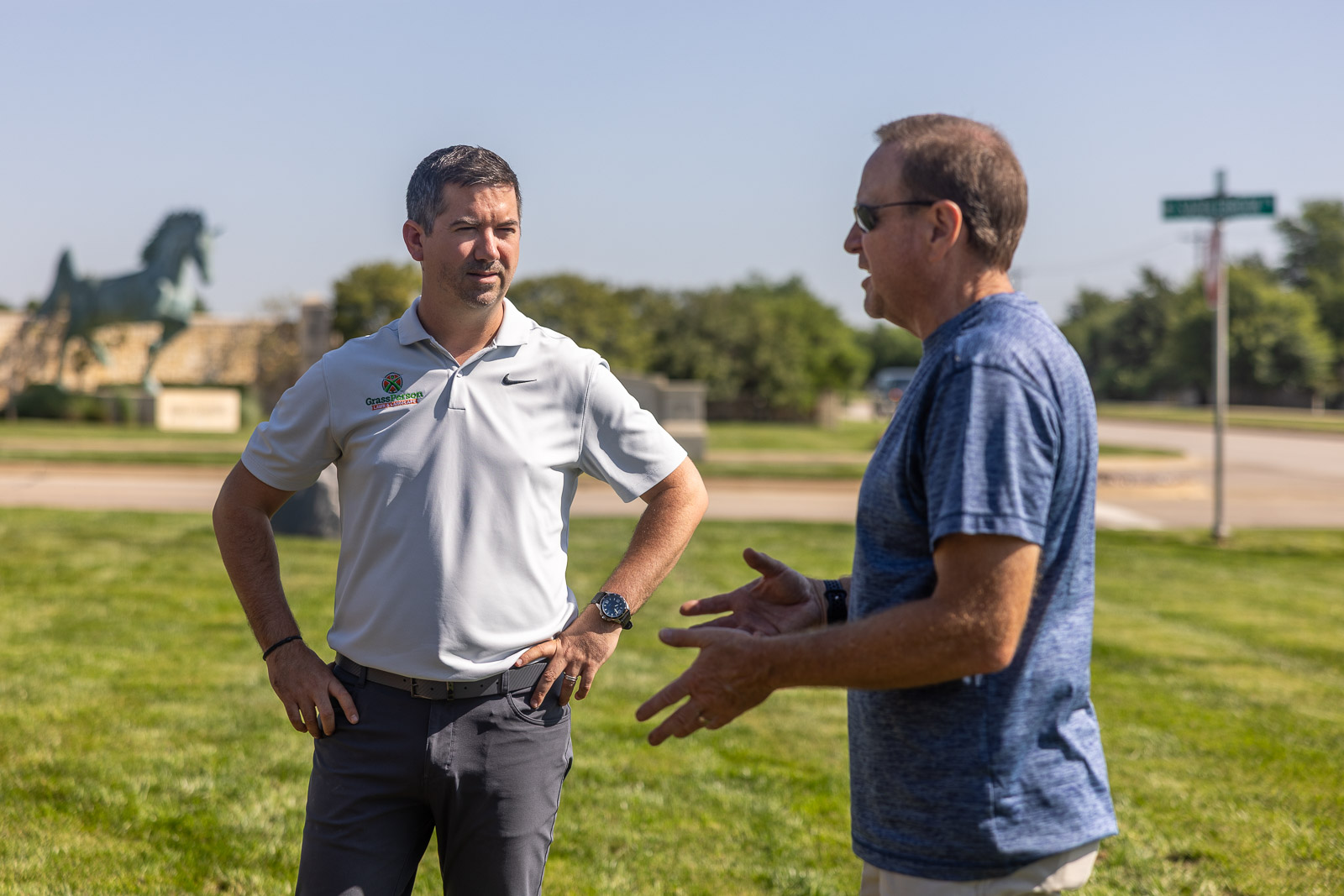 Account manager and board member talking 