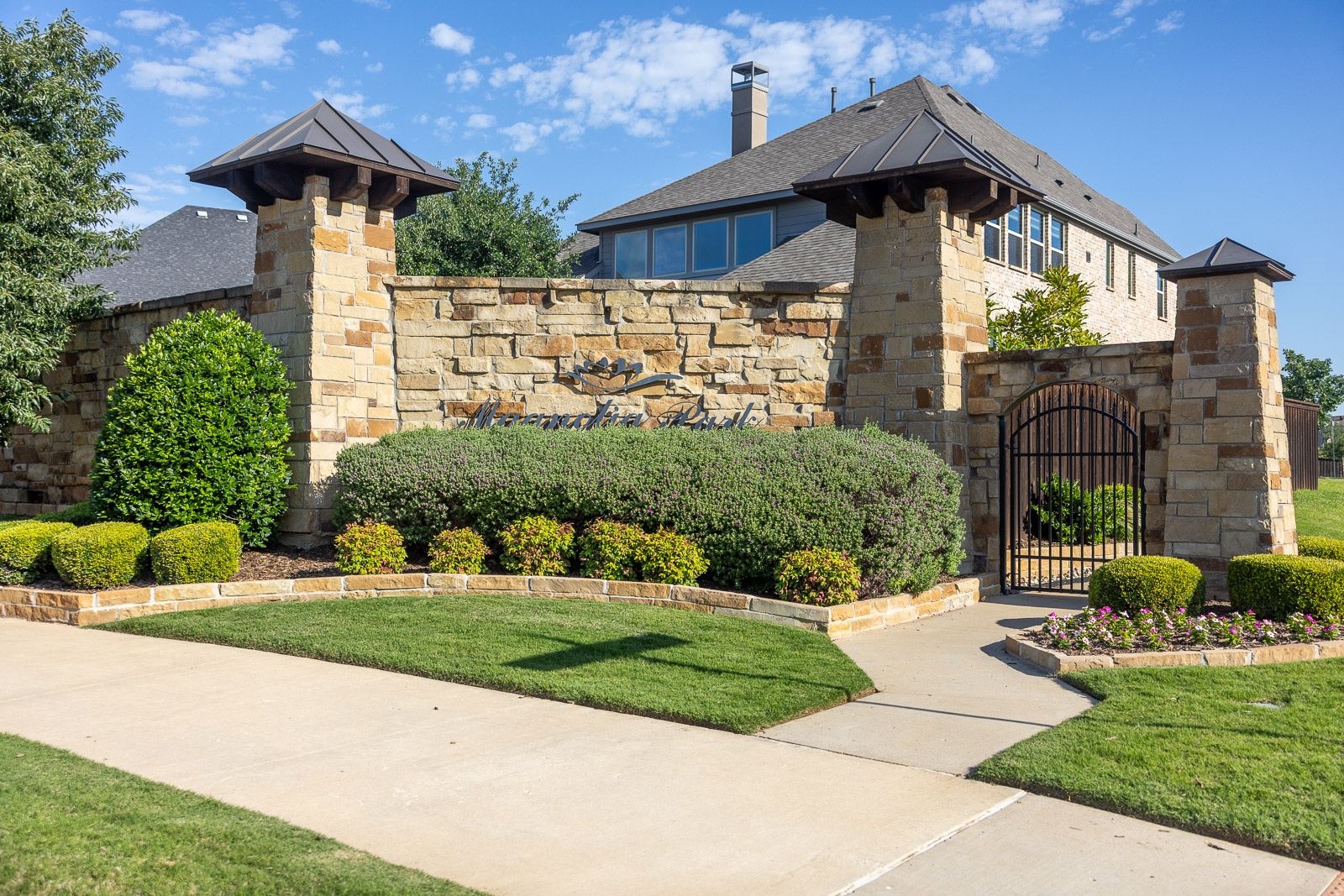 park entrance landscape beds 