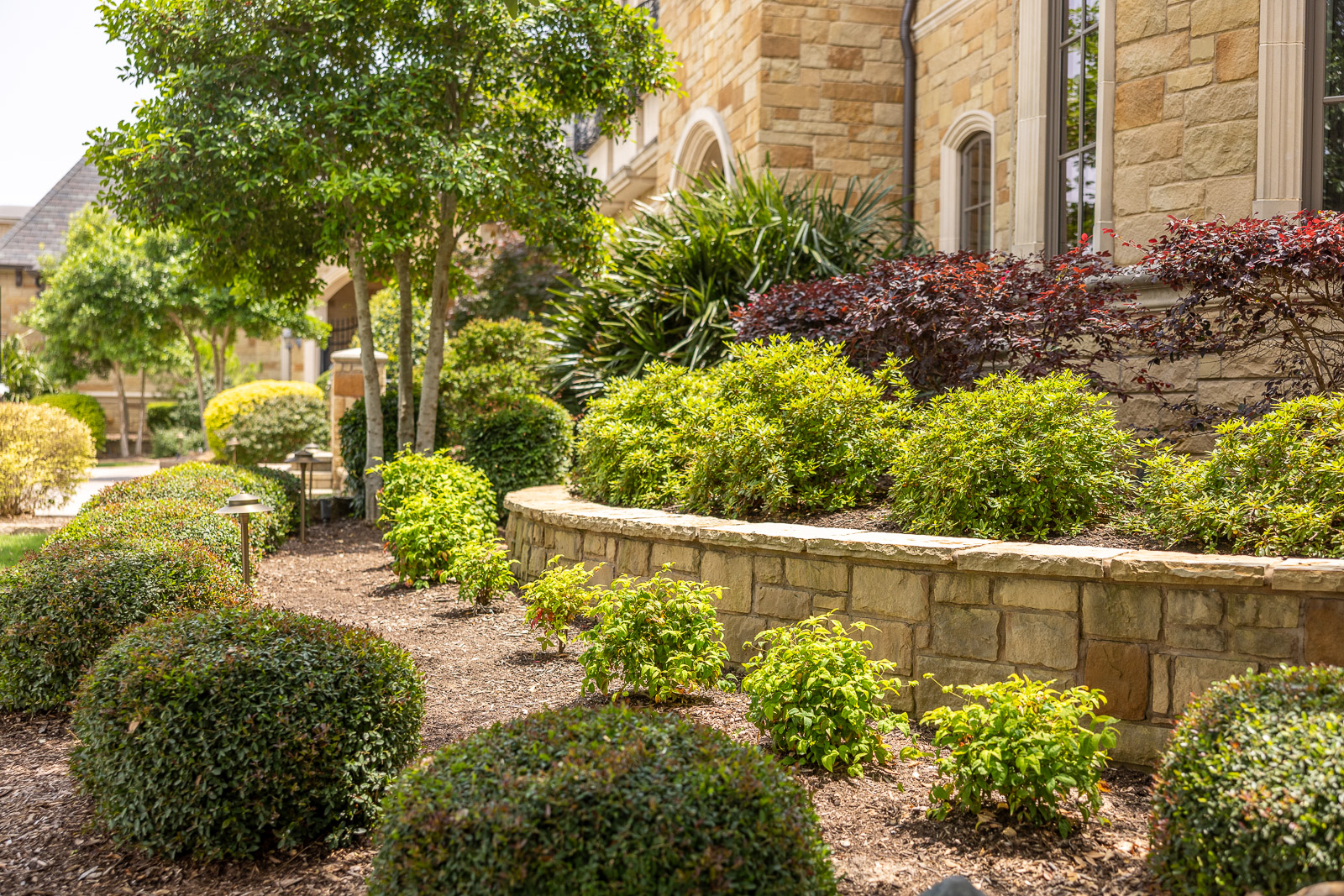 tiered landscape beds retaining wall 