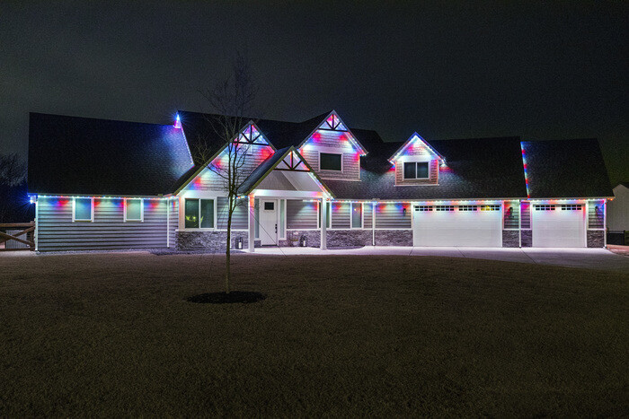 Christmas permanent Lights front of house 1